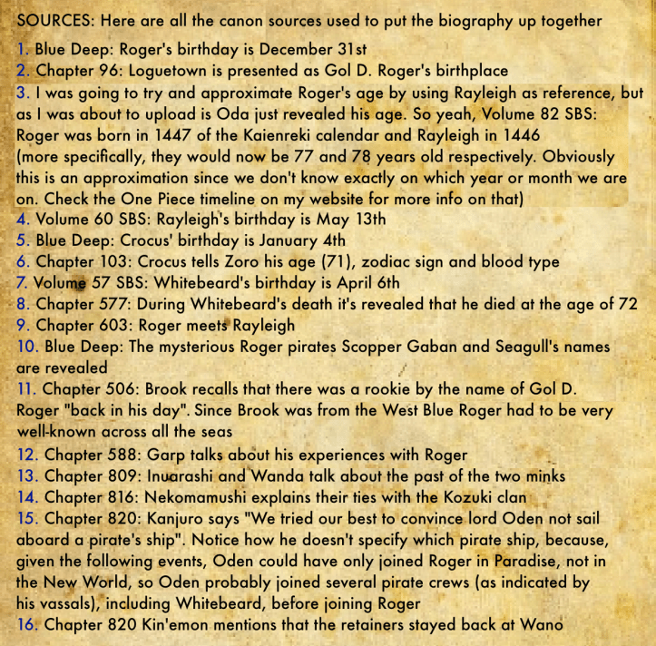 Gol D. Roger's Biography 2