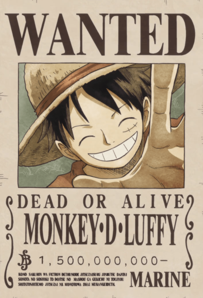 Monkey D. Luffy bounty poster