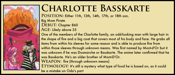 Charlotte Basskarte One Piece
